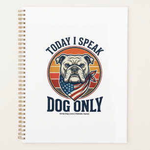 Patriotisches Bulldog-Shirt Vintage Gravur Hunde L Planer