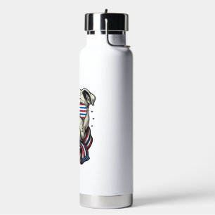 Patriotisches Bulldog-Vintage-Stickerei-Shirt-Desi Trinkflasche