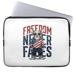 Patriotisches Chihuahua-Freiheits-Vintage-Hund-Shi Laptopschutzhülle