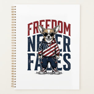 Patriotisches Chihuahua-Freiheits-Vintage-Hund-Shi Planer