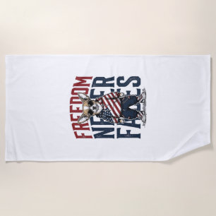 Patriotisches Chihuahua-Freiheits-Vintage-Hund-Shi Strandtuch