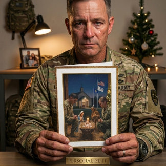 Patriotisches Christliches Militär-Weihnachten Karte