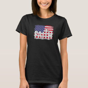 Patriotisches Christliches Zitat Faith Religious C T-Shirt