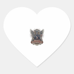 Patriotisches Chrome-Reaper-Dunkel-Patriot-Skelett Herz-Aufkleber