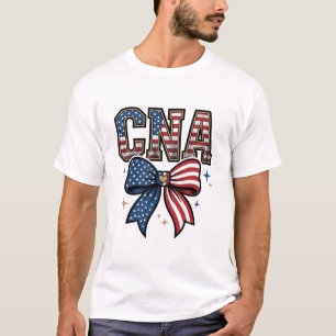 Patriotisches CNA-Schleifen-Vintage-Stickerei-Shir T-Shirt