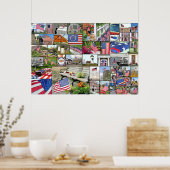 Patriotisches Collage Poster 36 x 24 (Küche)
