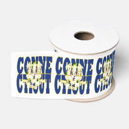 Patriotisches Connecticut-Staatsflaggen-Typografie Ripsband