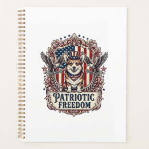 Patriotisches Corgi-Vektorgrafik-T-Shirt_1 Planer