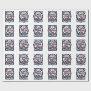 Patriotisches Cottage-Garten-Vektorgrafik-T-Shirt Geschenkpapier