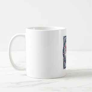 Patriotisches Cottage-Garten-Vektorgrafik-T-Shirt Kaffeetasse