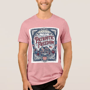 Patriotisches Cottage-Garten-Vektorgrafik-T-Shirt Tri-Blend Shirt