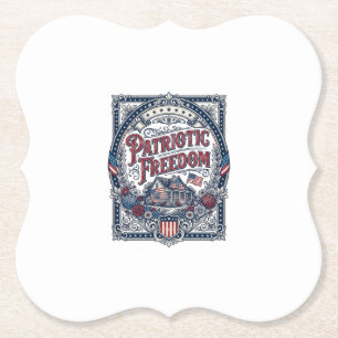 Patriotisches Cottage-Garten-Vektorgrafik-T-Shirt Untersetzer