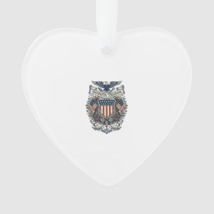 Patriotisches Cottagecore Amerika Vektorgrafik T-S Ornament