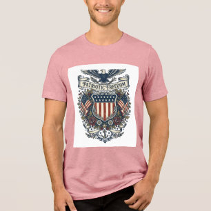 Patriotisches Cottagecore-Amerika-Vektorgrafik-T-S Tri-Blend Shirt