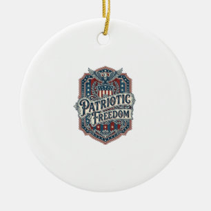 Patriotisches Country Gospel Vektorgrafik T-Shirt Keramik Ornament