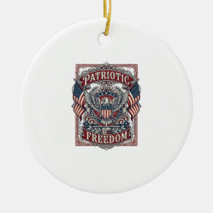 Patriotisches County-Parade-Vektorgrafik-T-Shirt_1 Keramik Ornament