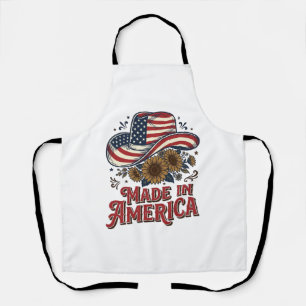 Patriotisches Cowboy-Hut In Amerika Hergestelltes  Schürze