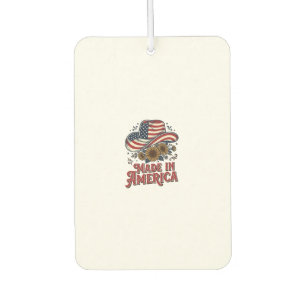 Patriotisches Cowboy-Hut Made in America Shirt-Des Autolufterfrischer