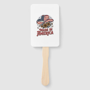 Patriotisches Cowboy-Hut-Made-in-America-Shirt-Des Fächer