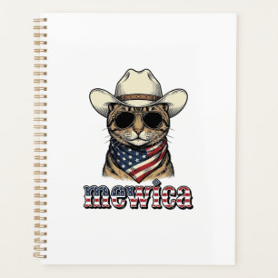 Patriotisches Cowboy-Katze Mewica Vintage-Vector-D Planer