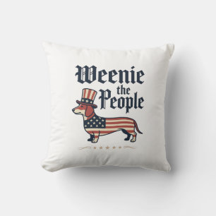 Patriotisches Dachshund-T-Shirt Weenie the People_ Kissen