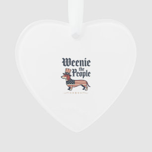 Patriotisches Dachshund-T-Shirt Weenie the People_ Ornament