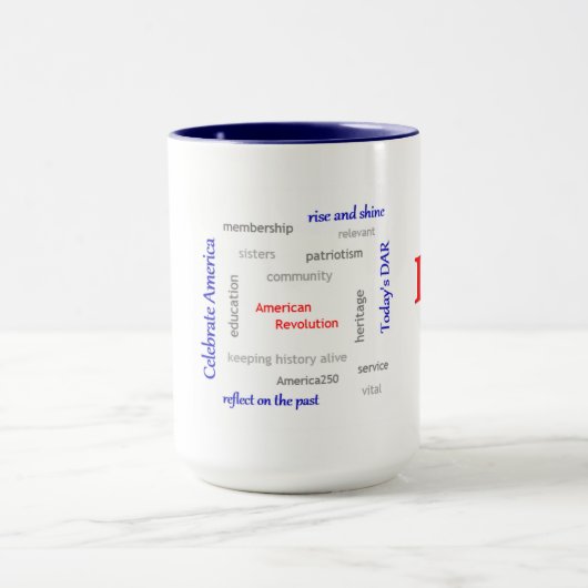 Patriotisches DAR Tasse (Zentrum)