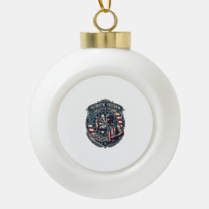 Patriotisches Dartspieler-Vektorgrafik-T-Shirt Keramik Kugel-Ornament