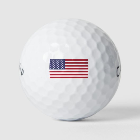 Patriotisches Design der amerikanischen Flagge Golfball (Vorderseite)