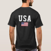 Patriotisches Design der amerikanischen Flagge T-Shirt (Rückseite)
