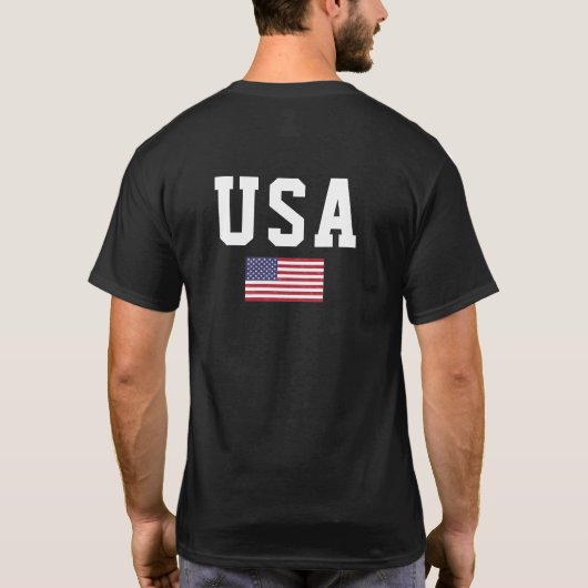 Patriotisches Design der amerikanischen Flagge T-Shirt (Rückseite)
