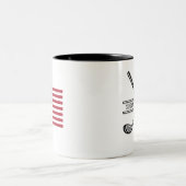 Patriotisches Design der amerikanischen Flagge Zweifarbige Tasse (Mittel)