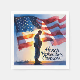 Patriotisches Design Gedenktag Party Papier Napkin Serviette