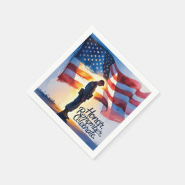Patriotisches Design Gedenktag Party Papier Napkin Serviette