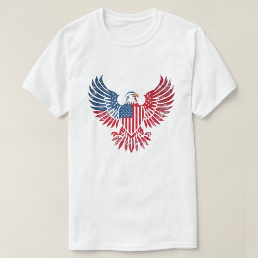 Patriotisches Design mit Bald Eagle und amerikanis T-Shirt (Design vorne)
