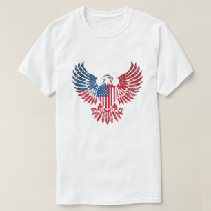 Patriotisches Design mit Weißkopfseeadler und amer T-Shirt