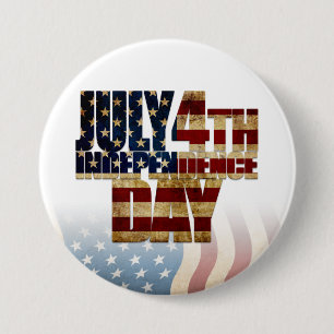 Patriotisches Design vom 4. Juli Button