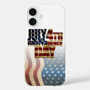 Patriotisches Design vom 4. Juli iPhone 16 Hülle