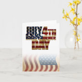 Patriotisches Design vom 4. Juli Karte (Gelbe Blume)