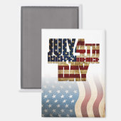 Patriotisches Design vom 4. Juli Magnet (Vorderseite/Rückseite)