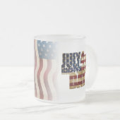 Patriotisches Design vom 4. Juli Mattglastasse (VorderseiteRechts)