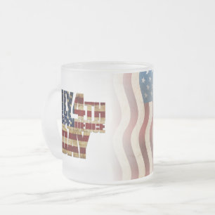 Patriotisches Design vom 4. Juli Mattglastasse