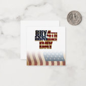 Patriotisches Design vom 4. Juli Mitteilungskarte (Vorderseite/Rückseite Beispiel)