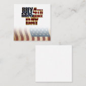 Patriotisches Design vom 4. Juli Mitteilungskarte (Vorne/Hinten)