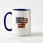 Patriotisches Design vom 4. Juli Tasse (Links)