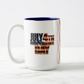 Patriotisches Design vom 4. Juli Zweifarbige Tasse (Links)