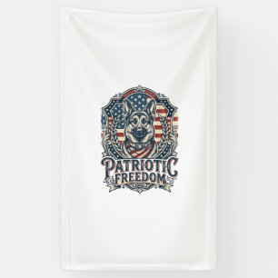 Patriotisches deutsches Schäferhund-Vektorgrafik-T Banner