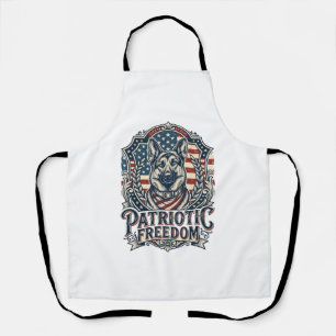 Patriotisches deutsches Schäferhund-Vektorgrafik-T Schürze