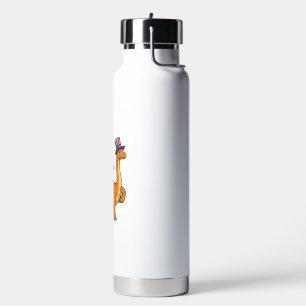 Patriotisches Dinosaurier-Flagge Vintage-Stickerei Trinkflasche