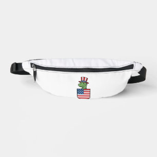 Patriotisches Dinosaurier-Tasche Vintage-Shirt-Des Bauchtasche